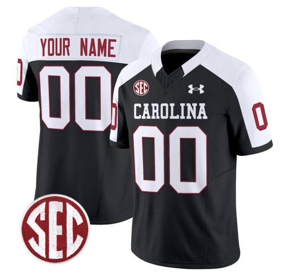 Men's Custom South Carolina Gamecocks Jersey Name and Number Football 1980 Throwback Vapor Limited Black Alternate