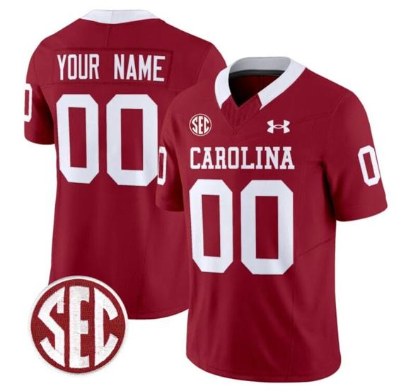 Men's Custom South Carolina Gamecocks Jersey Name and Number Football 1980 Throwback Vapor Limited Garnet