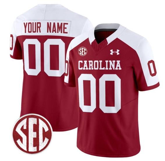 Men's Custom South Carolina Gamecocks Jersey Name and Number Football 1980 Throwback Vapor Limited Garnet Alternate