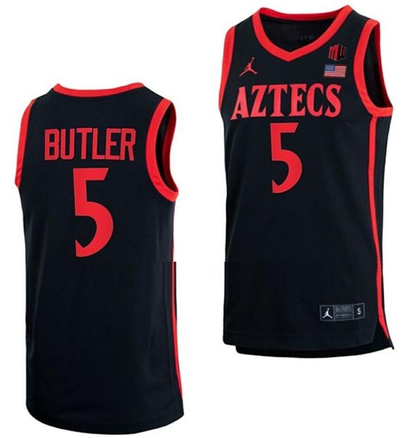 Men's Lamont Butler Jersey San Diego State Aztecs College Basketball Black #5