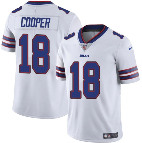 Men's Buffalo Bills #18 Amari Cooper White 2024 Vapor Untouchable Limited Stitched Football Jersey