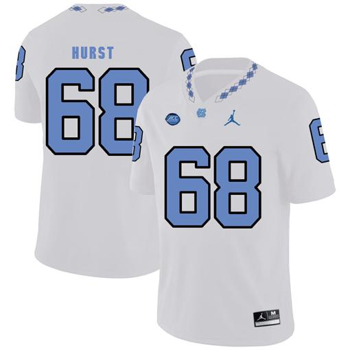 Men's North Carolina Tar Heels #68 James Hurst Football Jersey White