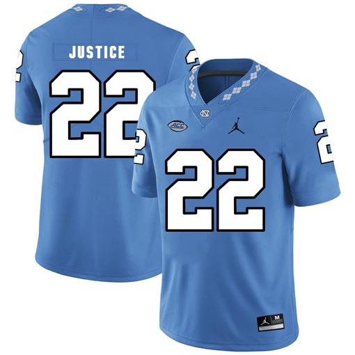 Men's North Carolina Tar Heels #22 Charlie Justice Football Jersey Blue