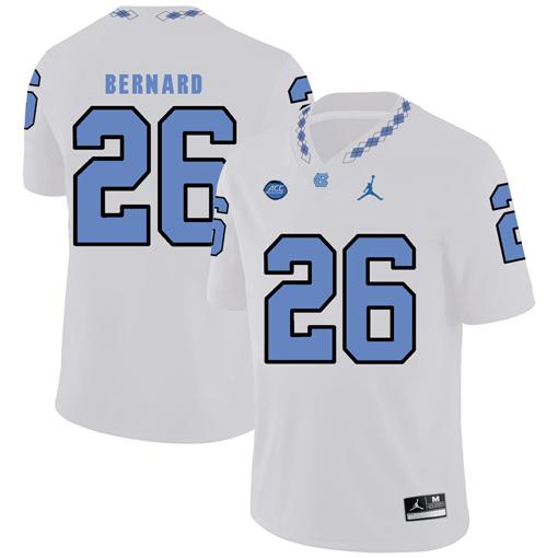 Men's North Carolina Tar Heels #26 Young Bernard Football Jersey White