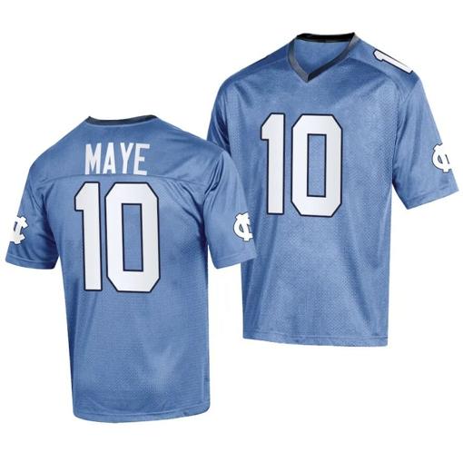 Men's North Carolina Tar Heels Drake Maye Jersey #10 College Football 2023 Replica Blue