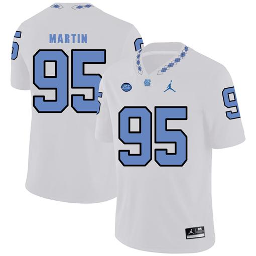 Men's North Carolina Tar Heels #95 Kareem Martin NCAA Football Jersey White