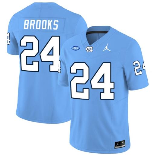 Men's British Brooks Jersey #24 North Carolina Tar Heels Vapor Limited College Football Blue