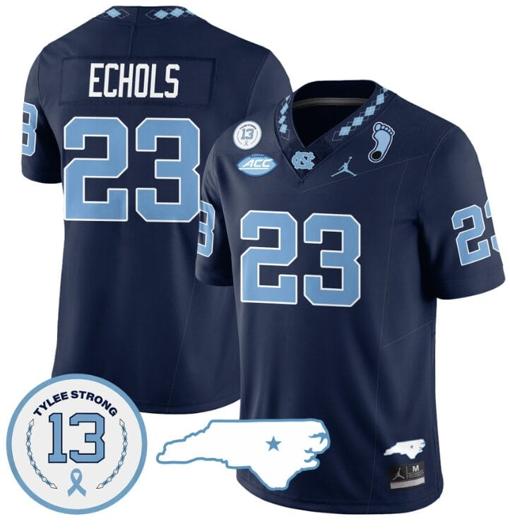 Men's Power Echols Jersey #23 North Carolina Tar Heels Vapor College Football Stitched Navy