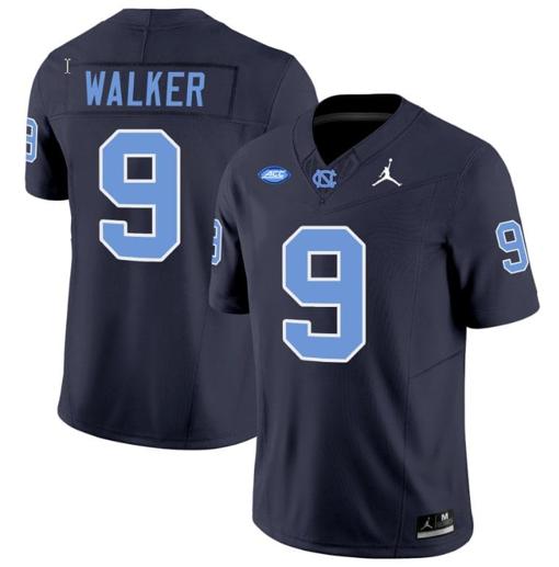 Men's Devontez Walker Jersey #9 North Carolina Tar Heels Vapor Limited College Football Navy