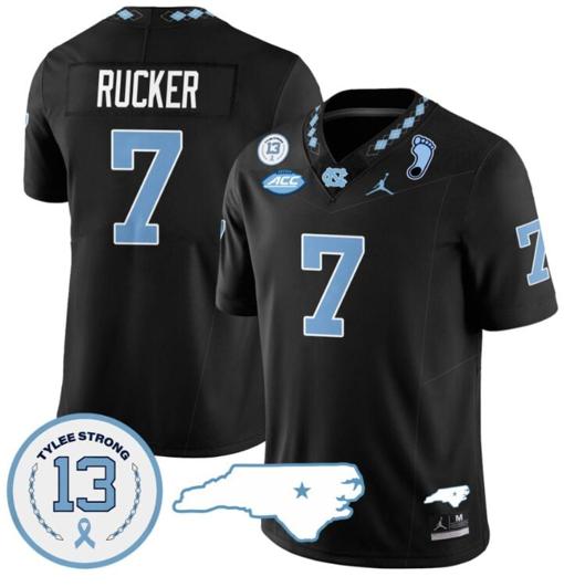 Men's Kaimon Rucker Jersey #7 North Carolina Tar Heels Vapor College Football Stitched Black