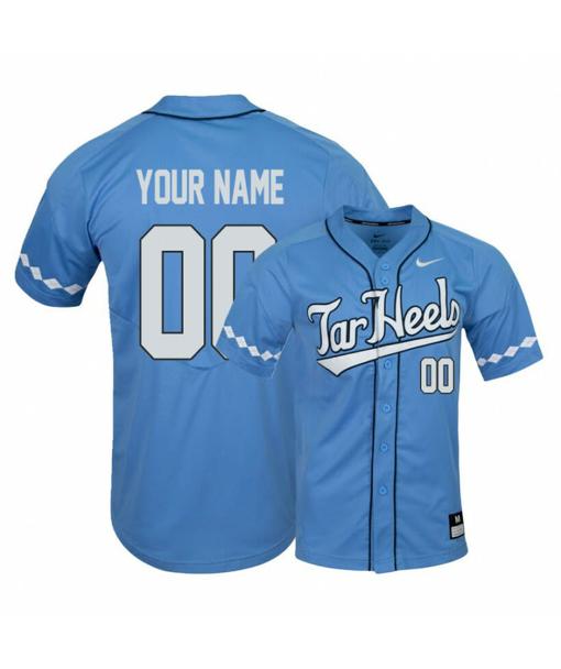 Men's North Carolina Tar Heels Blue Elite Custom Name Number Baseball Jersey