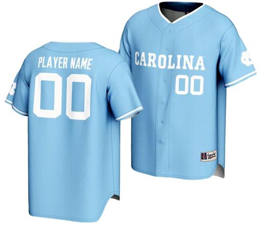 Men's Custom North Carolina Tar Heels Jersey Name and Number Lightweight Baseball Blue