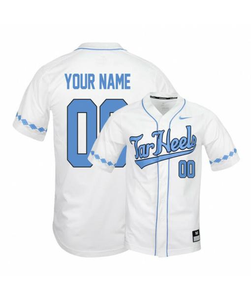 Men's North Carolina Tar Heels White Elite Custom Name Number Baseball Jersey