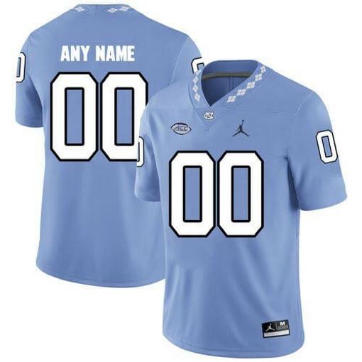 Men's North Carolina Tar Heels Custom Jersey Blue College Football