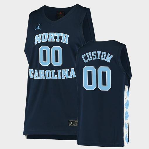 Men's North Carolina Tar Heels Custom Name Number Navy Alternate College Basketball Jersey