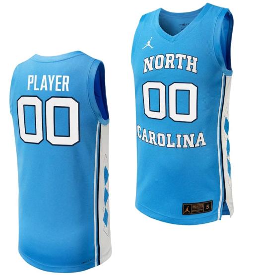 Men's Custom North Carolina Tar Heels Jersey Name and Number College Basketball Blue