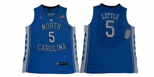 Men's North Carolina Tar Heels #5 Little NCAA Basketball Jersey Blue