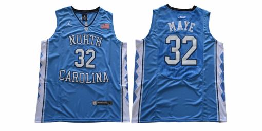 Men's North Carolina Tar Heels #32 Maye NCAA Basketball Jersey Blue