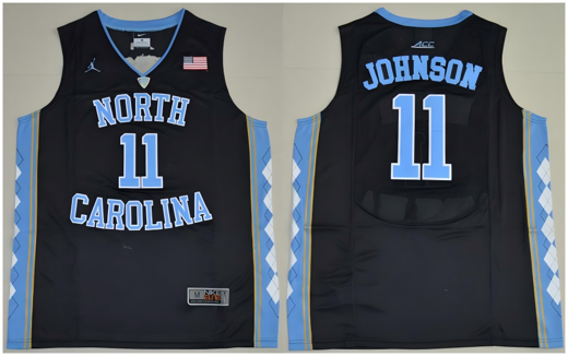 Men's North Carolina Tar Heels #11 Brice Johnson NCAA Basketball Jersey Black