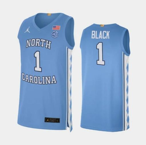 Men's Men's #1 Leaky Black Jersey North Carolina Tar Heels College Basketball Jerseys Blue