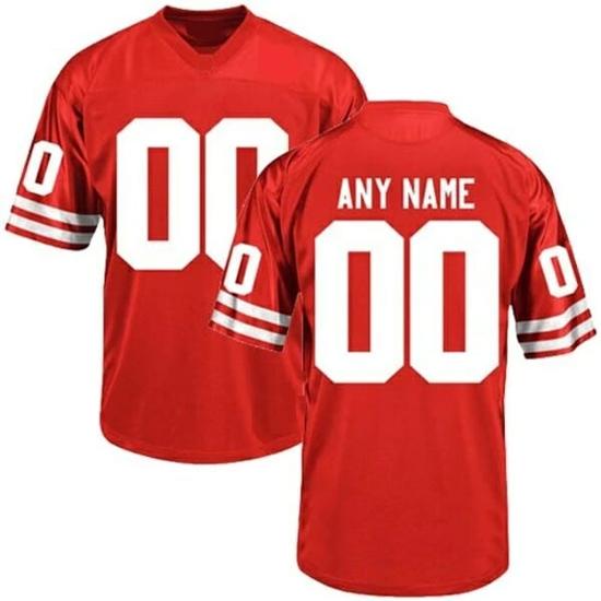 Men's Personalized Nebraska Cornhuskers Football Jersey Name Number College Red