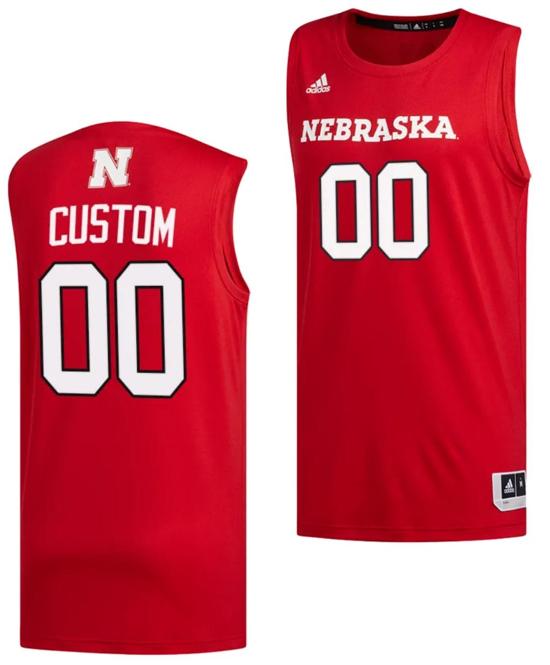 Men's Custom Nebraska Cornhuskers Jersey Name and Number Basketball Swingman 2023-24 Red