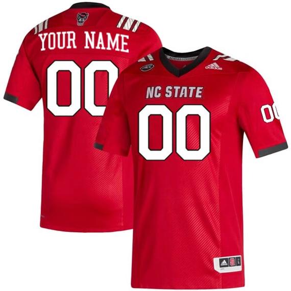 Men's Custom NC State Wolfpack Jersey Name and Number College Football Red Home Game All Stitched