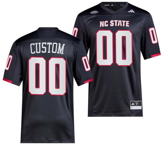 Men's Custom NC State Wolfpack Jersey Name and Number Premier Black College Football 2023