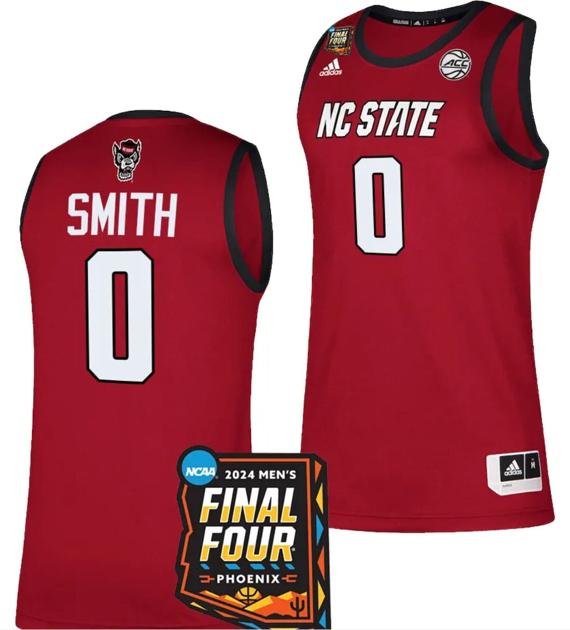 Men's DJ Horne Jersey #0 NC State Wolfpack 2024 NCAA March Madness Final Four Basketball Red