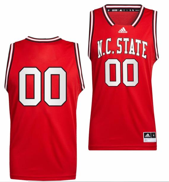 Men's Custom NC State Wolfpack Jersey Name and Number College Basketball Red Reverse Retro