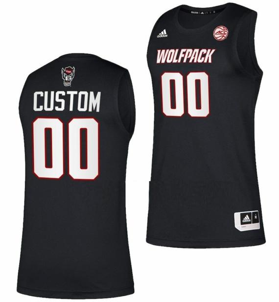 Men's Custom NC State Wolfpack Jersey Name and Number College Basketball Swingman Black