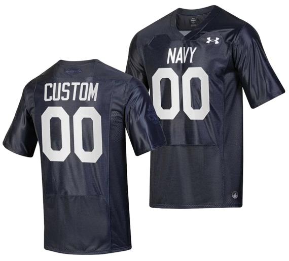 Men's Custom Navy Midshipmen Jersey Name and Number Silent Service Replica College Football Navy