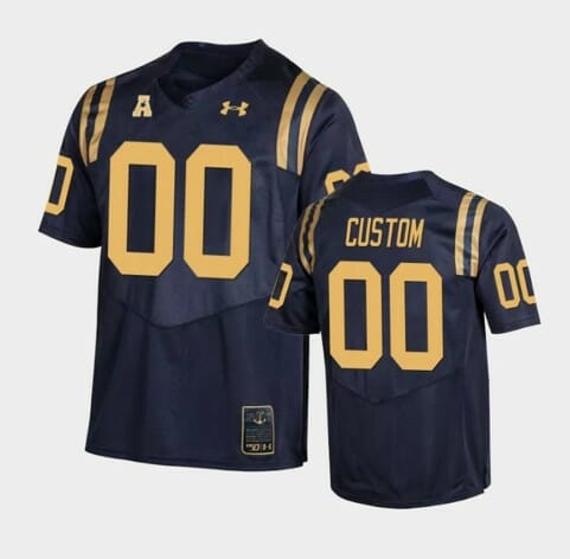 Men's Navy Midshipmen Custom Jersey Name Number Navy College Football Replica