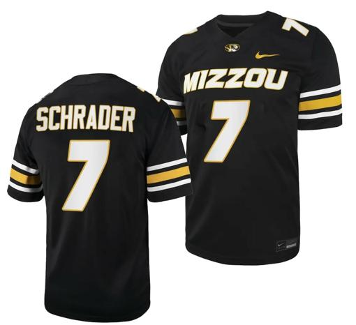 Men's Missouri Tigers #7 Cody Schrader Jersey NCAA College Football 2023 - Black