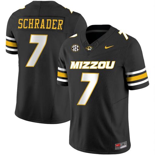 Men's Cody Schrader Jersey #7 Missouri Tigers Vapor Limited College Football Stitched Black