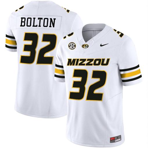 Men's Nick Bolton Jersey #32 Missouri Tigers Vapor Limited College Football Stitched White