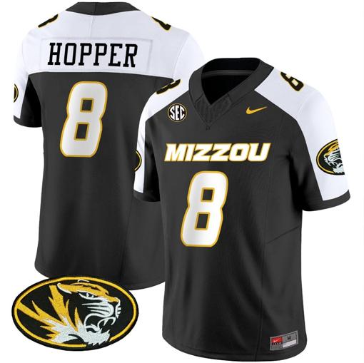 Men's Ty'Ron Hopper Jersey #8 Missouri Tigers Vapor Limited College Football Stitched Black Alternate