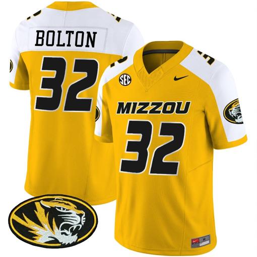 Men's Nick Bolton Jersey #32 Missouri Tigers Vapor Limited College Football Stitched Gold Alternate