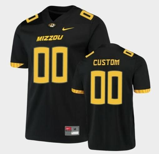 Men's Custom Missouri Tigers Football Jersey Name Number Black Untouchable Game