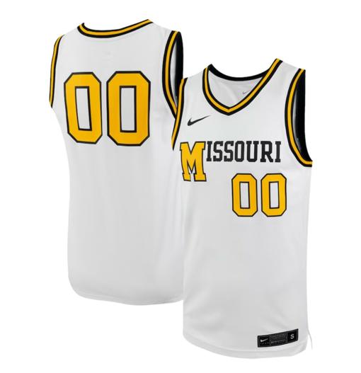 Men's Men's Custom Missouri Tigers Basketball Jersey Name and Number Replica Alternate White