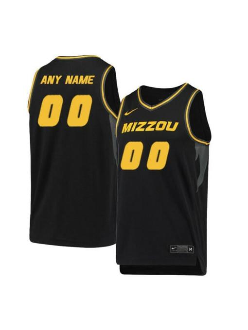 Men's Custom Missouri Tigers Jersey College Basketball Name and Number Elite Black