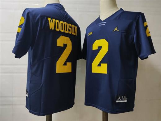 Men's Michigan Wolverines #2 Charles Woodson Jersey NCAA Football Navy