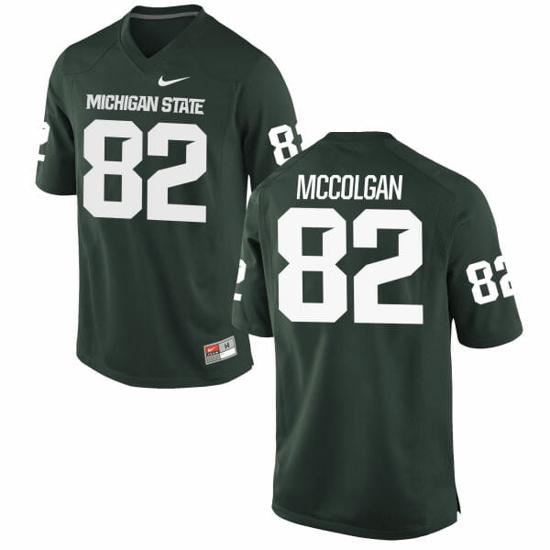 Men's Michigan State #82 McCOLGAN Green NCAA College Football Jersey