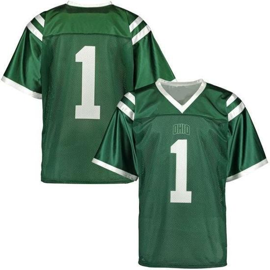 Men's Ohio University Bobcats Custom Jersey Name Number Football Green