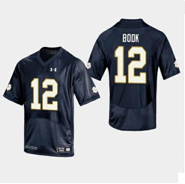 Men's Notre Dame Fighting Irish #12 Ian Book NCAA Football Jersey