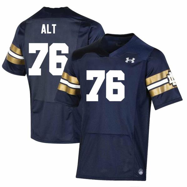 Men's Notre Dame Fighting Irish Joe Alt Jersey #76 College Football Navy