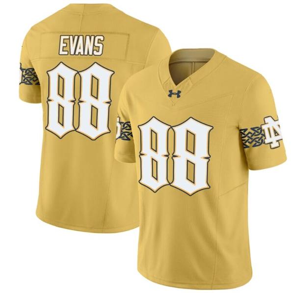 Men's Mitchell Evans Jersey #88 Notre Dame Fighting Irish 2024 Vapor Limited College Football Gold