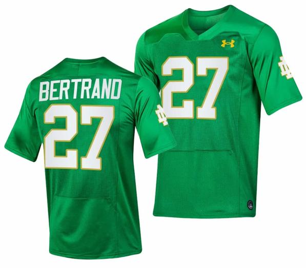 Men's Notre Dame Fighting Irish JD Bertrand Jersey #27 Replica College Football 2023 Green