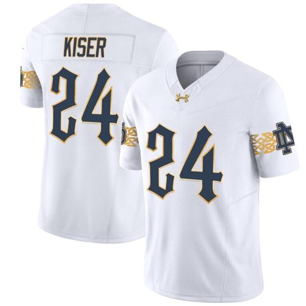 Men's Jack Kiser Jersey #24 Notre Dame Fighting Irish 2024 Vapor Limited College Football White