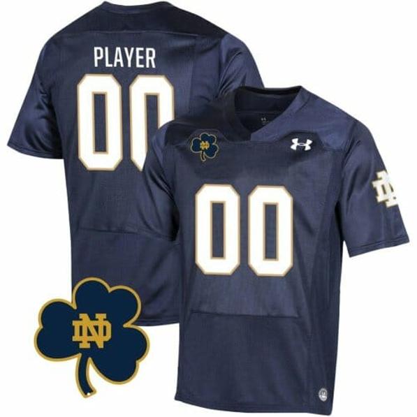 Men's Custom Notre Dame Fighting Irish Jersey Name and Number College Football Johnny Lujack Patch